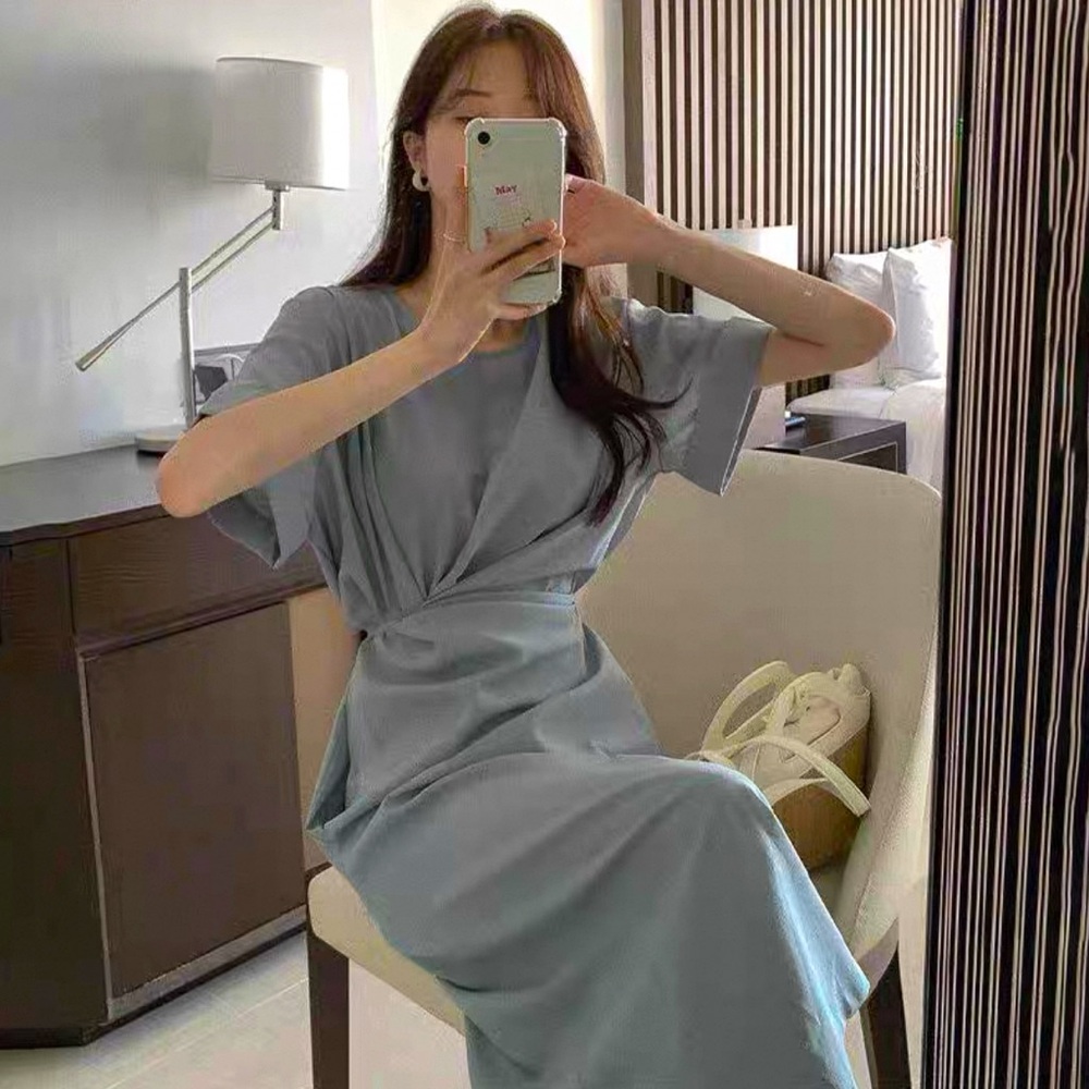 Elegant Blue/Gray Women's Dress